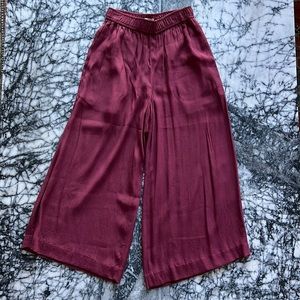 Madewell Wide leg Silky Cropped Pants
